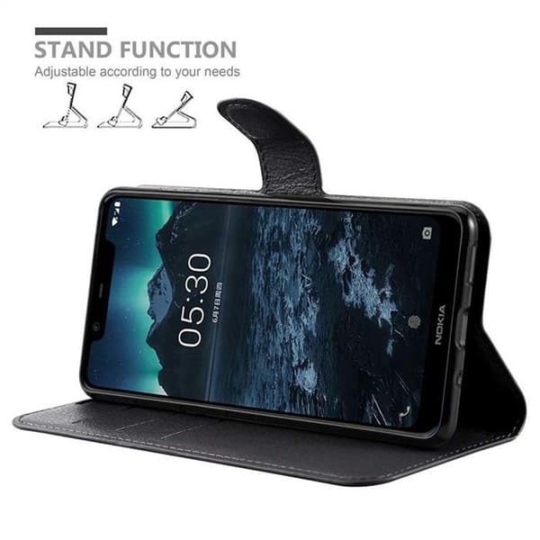Etui för Nokia 5.1 i JETSVART Svart
