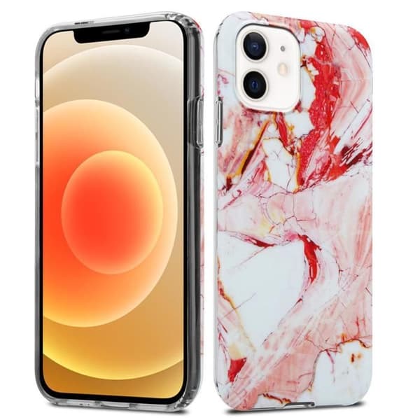iPhone 12 PRO MAX-fodral i rosa marmor nr 20 skyddsetui Ros