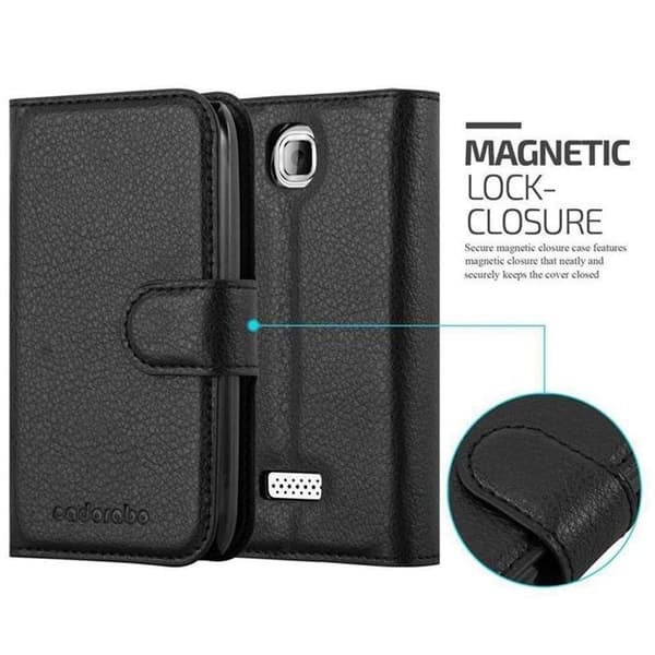 Fodral för WIKO CINK PLUS i JET BLACK Svart