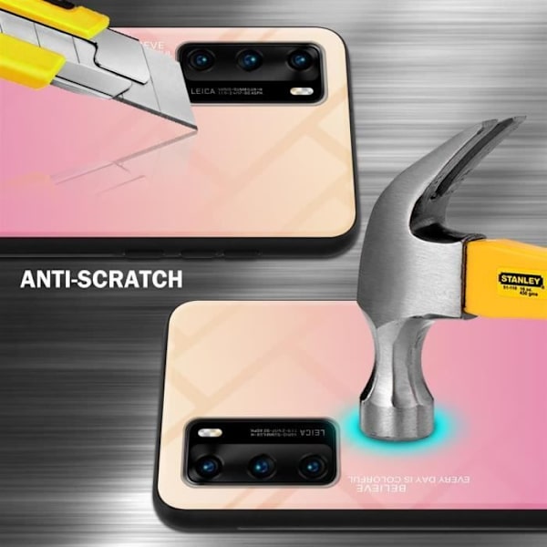 Fodral till Huawei P40 Skal i GUL - ROSA Fodral Skyddsskydd tvåfärgad TPU GUL, ROSA