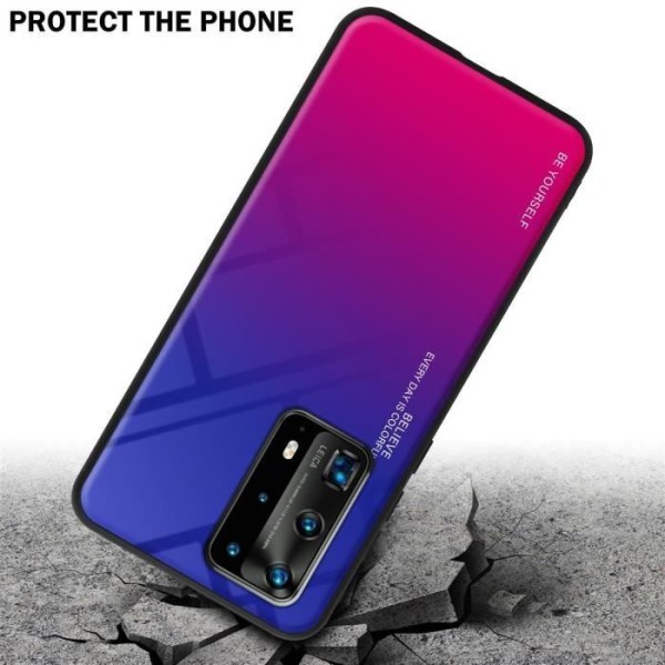 Fodral för Huawei P40 PRO / P40 PRO+ Skal i VIOLTT - RÖD Fodral Skyddsskydd tvåfärgad TPU