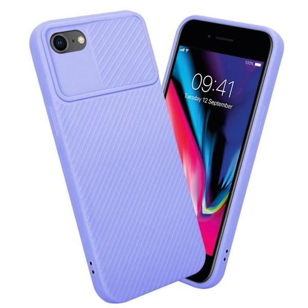 Fodral för Apple iPhone 7 / 7S / 8 / SE 2020 Fodral i Candy Lilac Fodral Silikon TPU och kameraskydd Lila