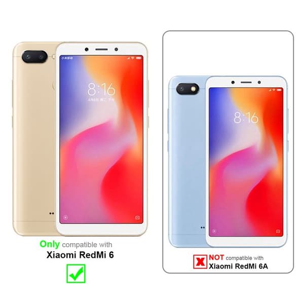 Fodral för Xiaomi RedMi 6 i KIRSCHRÖD Röd