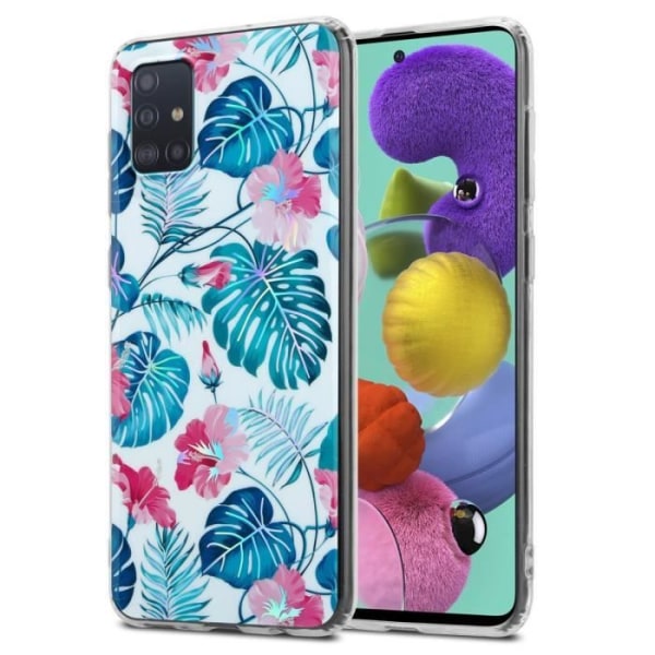 Skal för Samsung Galaxy A51 4G / M40s Fodral TURTLE LEAVES Fodral Skydd Silikon TPU Blommig plånbok