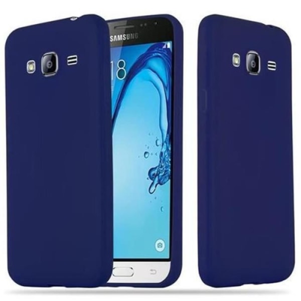 Cadorabo Fodral till Samsung Galaxy J3 2015 i CANDY DRK BLUE