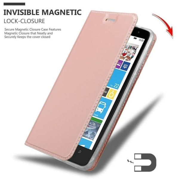 Fodral - CADORABO - Nokia Lumia 1320 - Rosa - Halvstyv - Magnetisk stängning Rosa