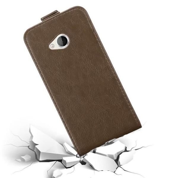Etui - Cadorabo - HTC U PLAY - Syntetiskt läder - Brun - Heltäckande skydd kastanj
