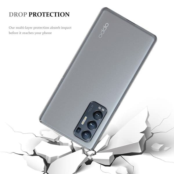 Transparent stötsäker silikonfodral för Oppo FIND X3 NEO Vit