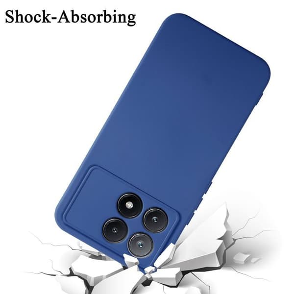 Skyddande stötsäker skal för Xiaomi Poco X6 Pro i LIQUID BLUE Blå