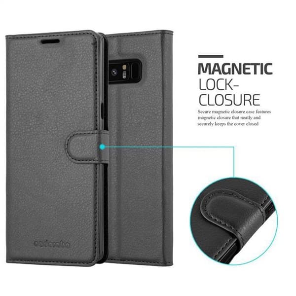 Etui för Samsung Galaxy NOTE 8 i JET BLACK Svart