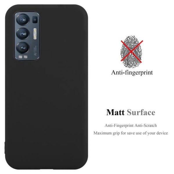 Fodral till Oppo FIND X3 NEO i CANDY BLACK Cadorabo Cover Protection Silikon TPU Fodral