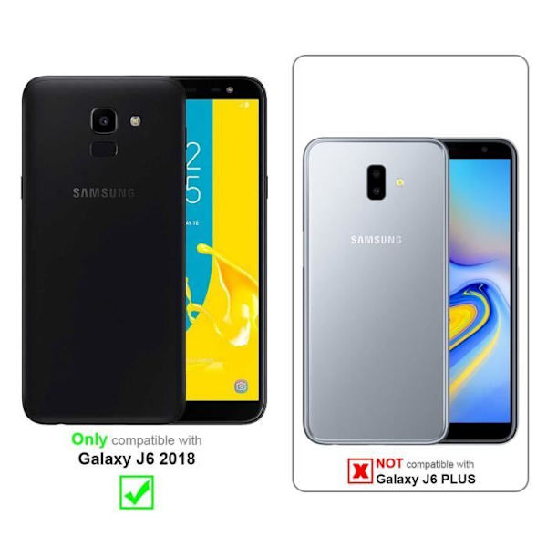 Coque - CADORABO - Samsung Galaxy J6 2018 - Simili läder - Grå blommig - Plånbok med Ställningsfunktion Blommig grå