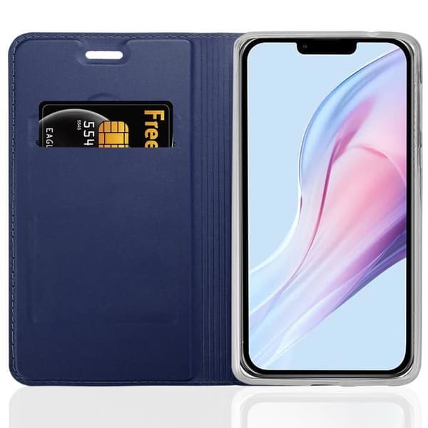 Flipfodral för iPhone 13 Pro Max, Elegant Mörkblå, Stötsäker Plånbok Blå