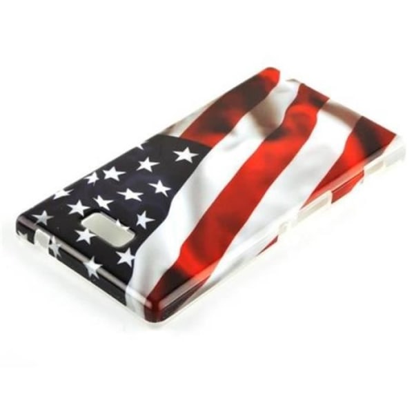 CADORABO Hard Shell Case - Sony Xperia M2 - USA FLAGGA - Exklusiv design - Stark och hållbar USA flagga