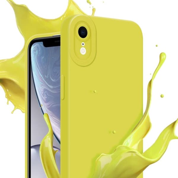 Skyddsfodral för iPhone XR i FLUID GUL Stötskyddande Gul