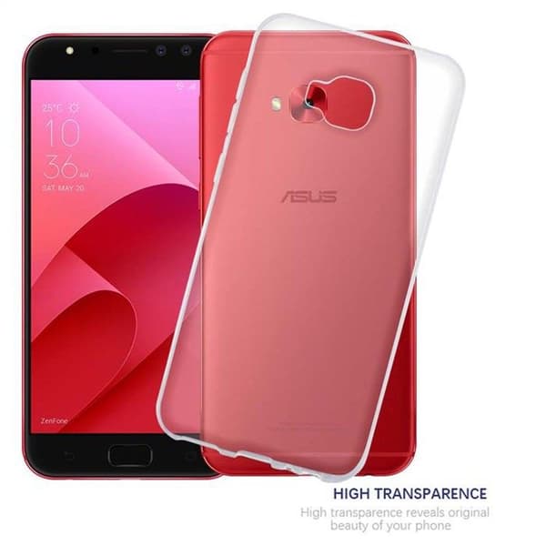 Transparent stötsäker silikonfodral för Asus ZenFone 4 Selfie PRO Vit