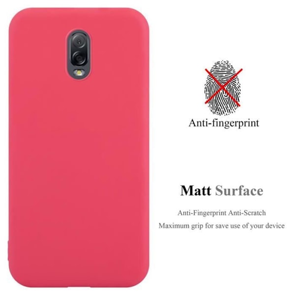 Coque - CADORABO - Samsung Galaxy J7 PLUS / C8 - Candy Röd - Skydd i TPU-silikon - Tunn och lätt design Candy Red