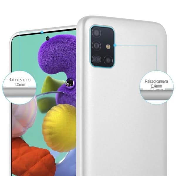 Skyddsfodral för Samsung Galaxy A71 4G Skyddsfodral i MATTSILVER Metallic Design Grå