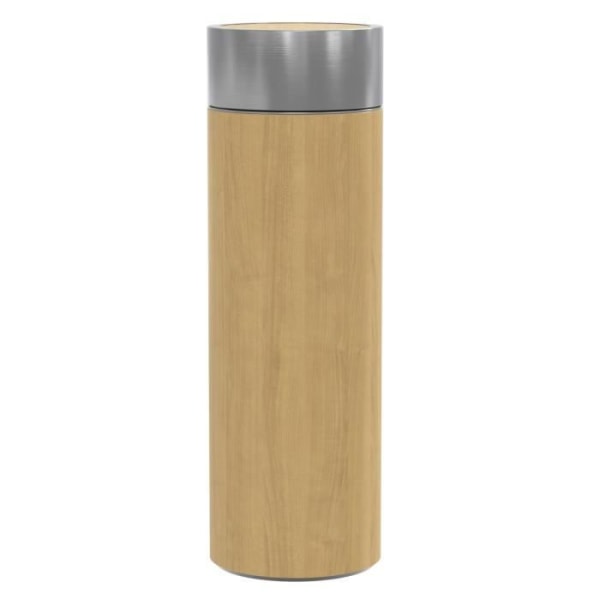Intirilife 350 ml bambu bekväm termosflaska för vandring, tågresor, kontor, bil