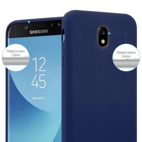 Skyddsfodral för Samsung Galaxy J3 2017 US Version MÖRKBLOMMA Antichock Silikon Blå