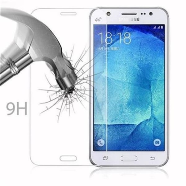Cadorabo skärmskydd för Samsung Galaxy J5 (5) - 2015 modell 0,3 mm rundade hörn HÖG TRANSPARENS härdat glas Transparent