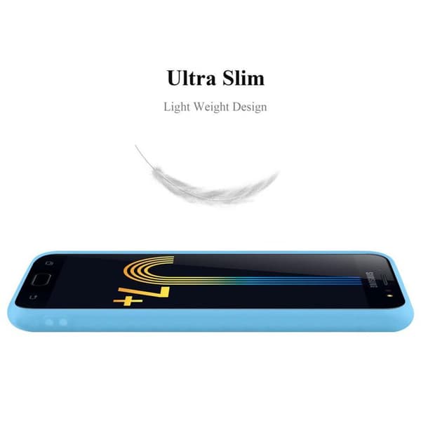 Skyddsfodral för Samsung Galaxy J7 PLUS / C8 CANDY BLÅ Stötabsorberande Silikon Blå