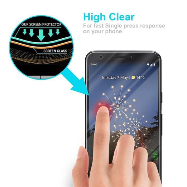 Härdat skärmskydd för Google PIXEL 3A XL Vit