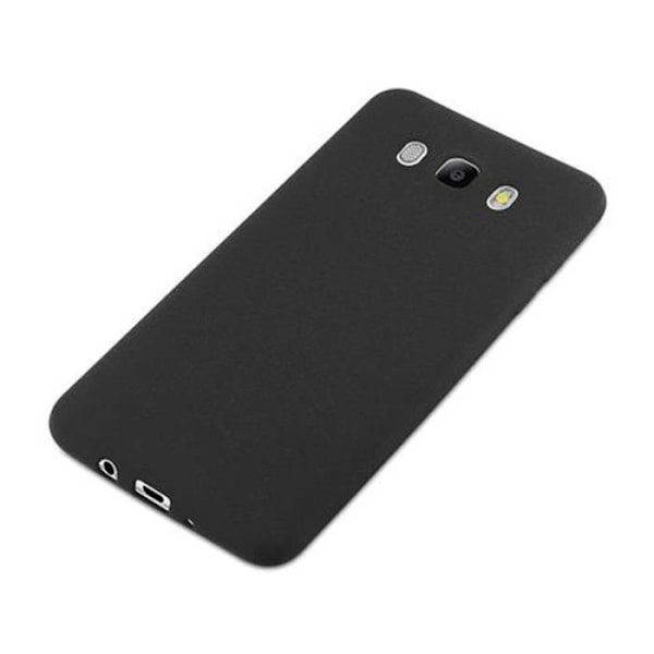 Fodral Samsung Galaxy J7 2016 (6) FROST SVART Cadorabo FROST Fodral TPU Silikonskydd Fodral Fodral Ultra Slim Fin Bumper