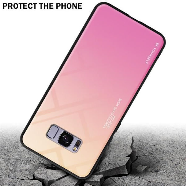 Fodral till Samsung Galaxy S8 PLUS i GUL - ROSA Cadorabo Skal Tvåfärgat skydd Gul - Rosa