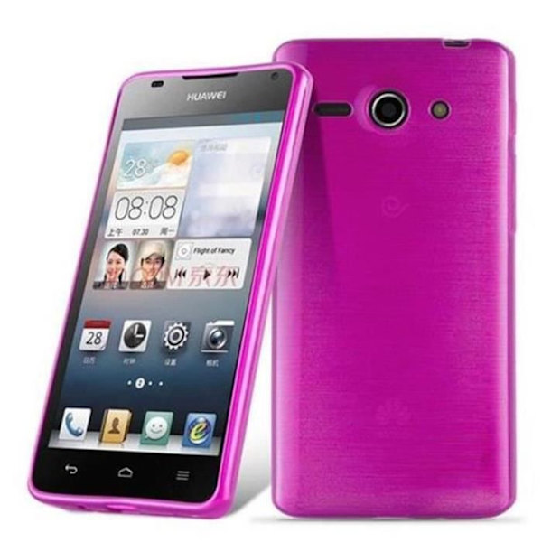 Coque Huawei ASCEND G520 / G525 ROSA VIF Cadorabo DESIGN BROSERAD Fodral TPU Silikon Skydd Etui Case Cover Ultra Slim Bumper