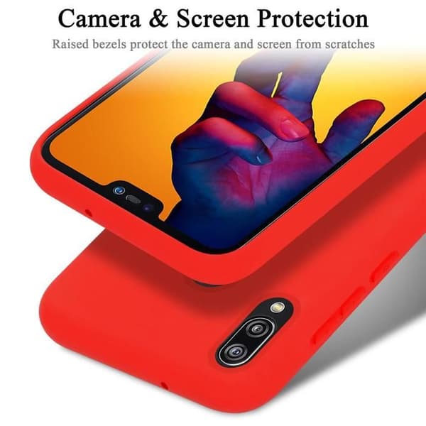 Skyddsfodral för Huawei P20 LITE 2018 / NOVA 3E Stötabsorberande i LIQUID RED Röd