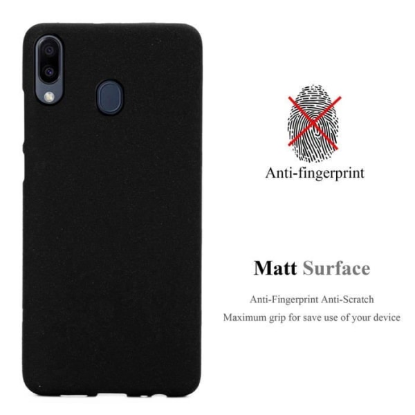 Fodral för Samsung Galaxy M20 i FROST BLACK Cadorabo Cover Protection silikon TPU flexibelt fodral