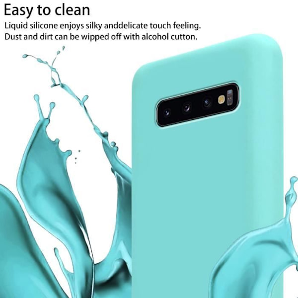 Halsbandsfodral för Samsung Galaxy S10 PLUS Fodral i LIQUID TURKOS Fodral Modehalsband Moderiktigt fodral Fodral Silikon Justerbar