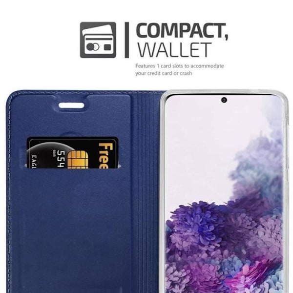 Fodral - CADORABO - Samsung Galaxy S20 PLUS - Blå - Halvstyv - Magnetisk stängning Blå