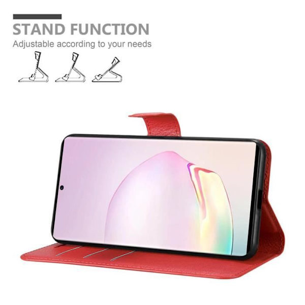 Cadorabo Fodral för Samsung Galaxy NOTE 20 i KÖRSBÄRSRÖTT Skyddsfodral Magnetstängning Stativfunktion
