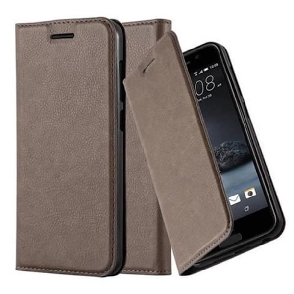 HTC ONE A9-fodral i COFFEE BROWN från Cadorabo (INVISIBLE MAGNETIC CLOSURE Design) Helt skyddsfodral med flipflik
