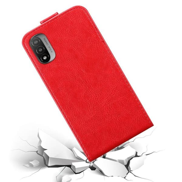 Etui för Motorola MOTO E20 / E30 / E40 Flip Case i RÖD ÄPPLE Skydd ÄPPELRÖD