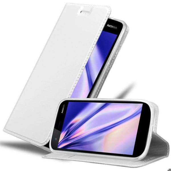 Flip-fodral för Nokia 1 2018 Klassisk Silver Plånbok Stötsäker Grå