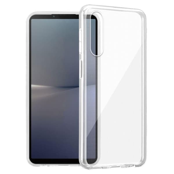 Transparent stötsäker silikonfodral för Sony Xperia 10 V Vit