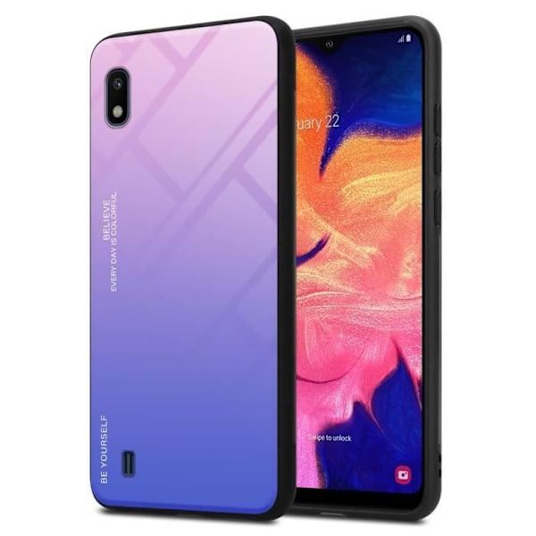 Coque - CADORABO - Samsung Galaxy A10 / M10 - Bicolor ROSA-BLÅ - Skydd TPU - Halkfri ROSA, BLÅ