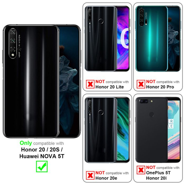 Fodral för Honor 20 / 20S / Huawei NOVA 5T Fodral i glänsande mintgrön - guld Fodral Silikon TPU och skydd för Grön