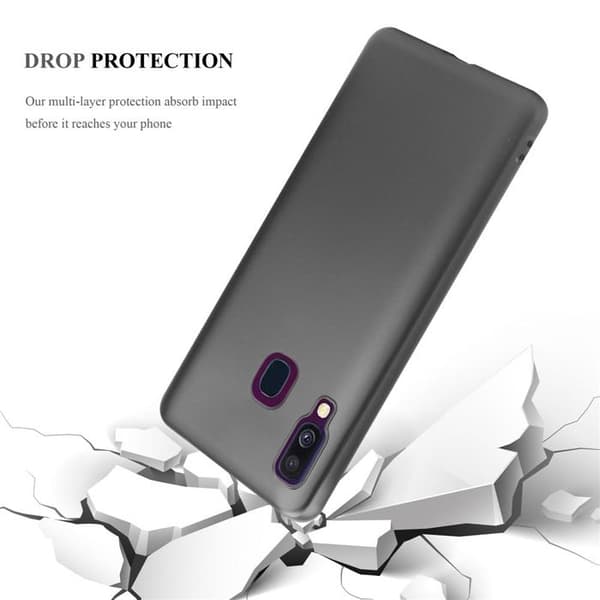 Skyddsfodral för Samsung Galaxy A40 Skyddsfodral i MATTS GRÅ METALLISK design Grå