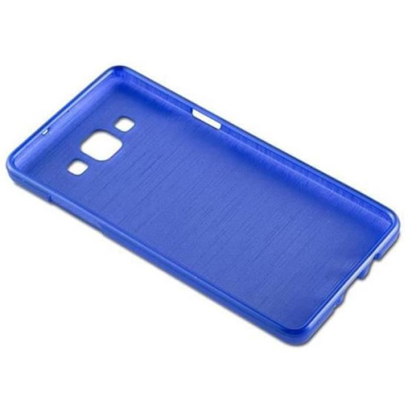 Samsung Galaxy A5 2015 (5) Fodral i BLÅTT från Cadorabo (BORSTAD METAL Design) Ultratunt mjukt silikongel TPU-fodral