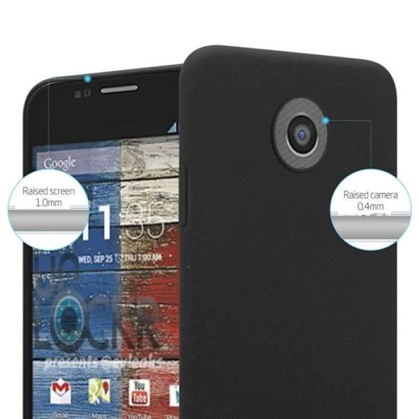 Coque - CADORABO - MOTO G2 - Hårt skydd - Matt design - Färg svart Svart