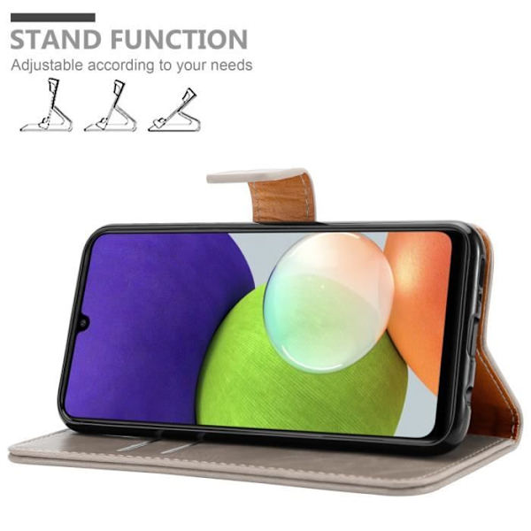 Coque - CADORABO - A22 4G / M22 / M32 4G - Similikna - Kaffeekapsel - Ställfunktion Marrone Cappuccino