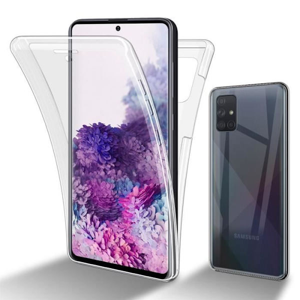 Cadorabo Fodral för Samsung Galaxy A71 4G i Transparent Fodral 360° Helkroppsskydd Skärmskydd Transparent