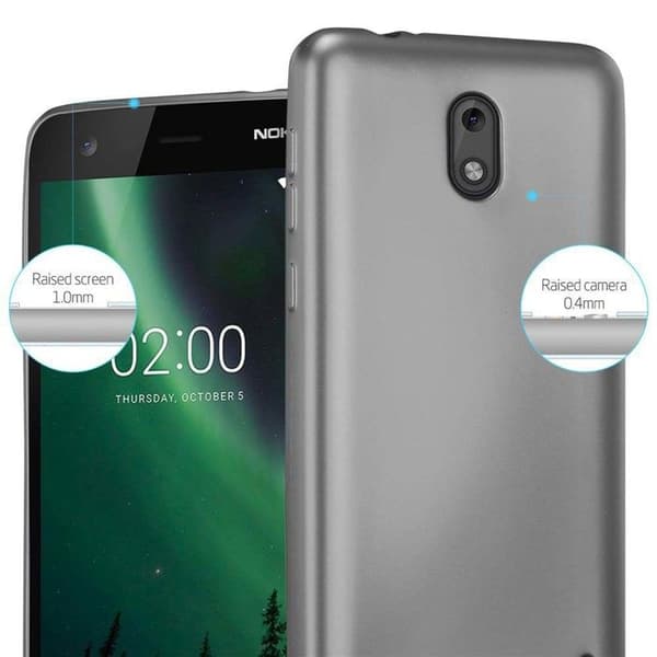 Skyddsskal för Nokia 2 2017 Skyddsskal i MATTS GRÅ METALLISK design Grå