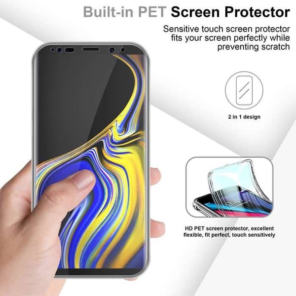 Transparent skydd för Samsung Galaxy NOTE 9, helskydd Vit
