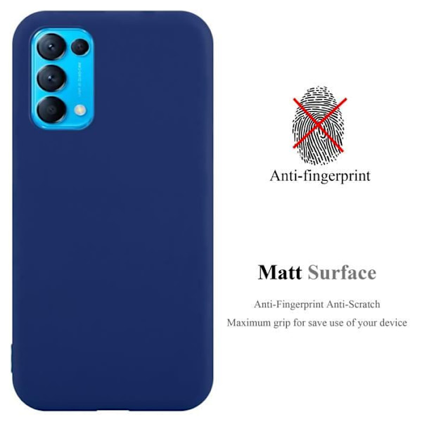 Coque - CADORABO - Oppo FIND X3 LITE - Candy Blå Mörk - Silikon TPU - Stötskydd Godis mörkblå