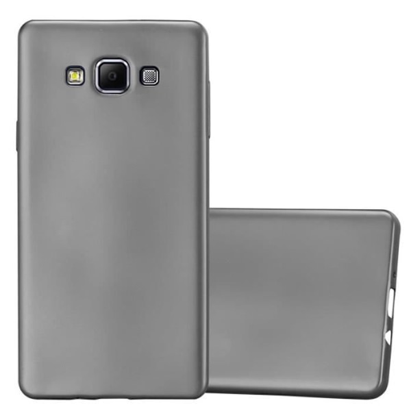 Cadorabo Fodral fungerar med Samsung Galaxy A7 2015 i METALLIC GREY - Stötsäker och reptålig TPU silikonhölje - Ultra Slim